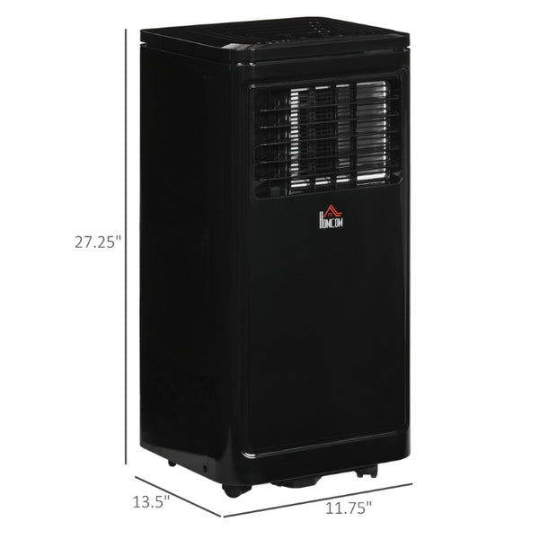 English Elm Homcom 8000 BTU Portable Air Conditioner with Remote Four Modes Self Evaporating Black W2225P173986