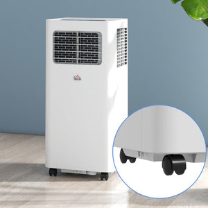 English Elm Homcom 8000 BTU Portable Air Conditioner with Dehumidifier Fan Sleep Mode Timer White W2225P200461