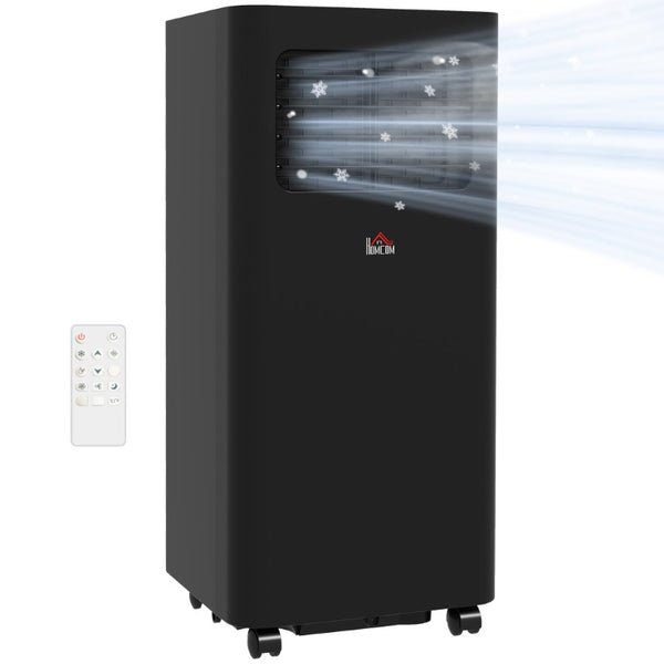 English Elm Homcom 8000 BTU Portable Air Conditioner with Dehumidifier Fan Sleep Mode Timer Black W2225P200462
