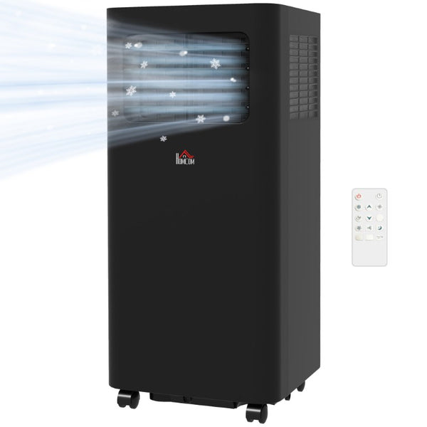 English Elm Homcom 8000 BTU Portable Air Conditioner with Dehumidifier Fan Sleep Mode Timer Black W2225P200462