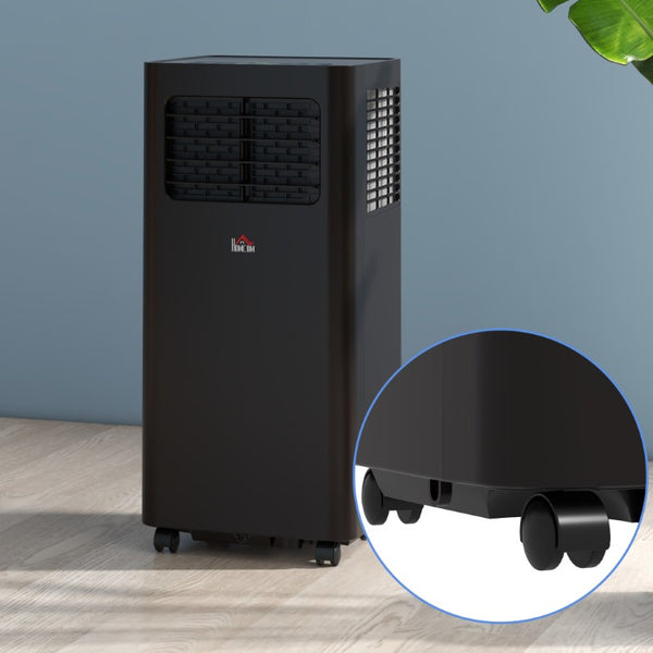 English Elm Homcom 8000 BTU Portable Air Conditioner with Dehumidifier Fan Sleep Mode Timer Black W2225P200462