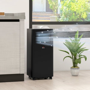 English Elm Homcom 8000 BTU Portable Air Conditioner with Dehumidifier Fan Sleep Mode Timer Black W2225P200462