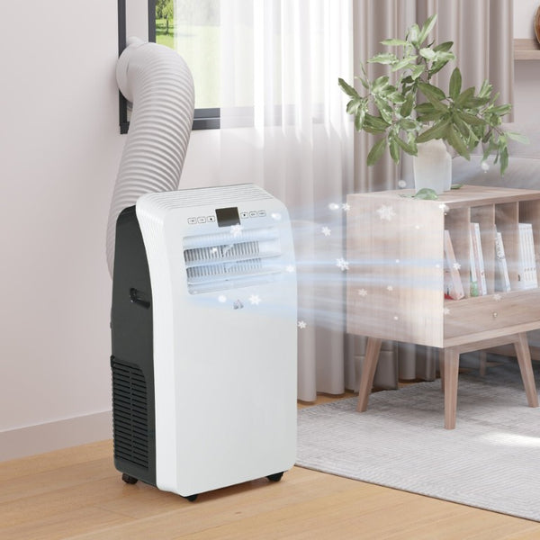 English Elm Homcom 12000 BTU Portable AC Unit Cools 550 Sq Ft with Dehumidifier and Fan Modes W2225P200463
