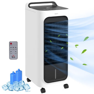 English Elm Homcom Tower Evaporative Cooler Fan Humidifier with Ice Packs Remote and Timer W2225P200490
