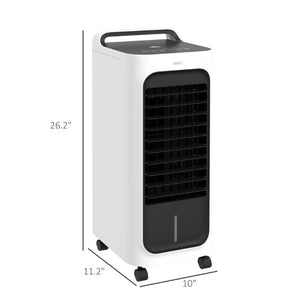 English Elm Homcom Tower Evaporative Cooler Fan Humidifier with Ice Packs Remote and Timer W2225P200490