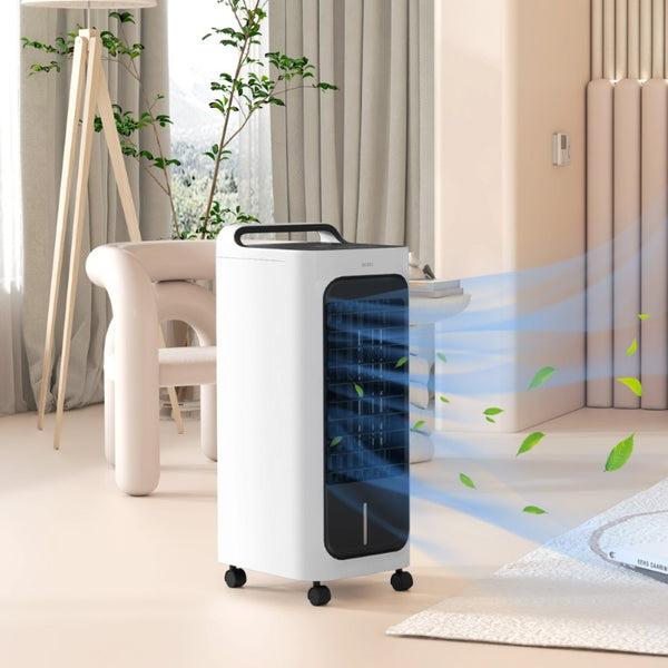 English Elm Homcom Tower Evaporative Cooler Fan Humidifier with Ice Packs Remote and Timer W2225P200490
