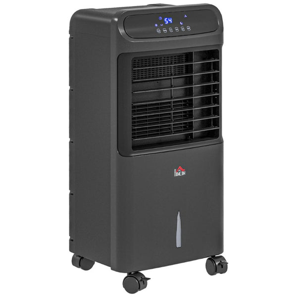 English Elm Homcom 32 Inch Portable Evaporative Air Cooler with Ice Box 3In1 Fan Humidifier Black W2225P200813