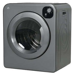 English Elm Homcom Compact Front Load Electric Dryer 3.2 Cu Ft Steel Drum Seven Modes for Small Spaces Gray W2225P217709