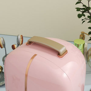English Elm Homcom Compact Skincare Fridge with LED Readout Quiet Cooling for Vanity or Desktop W2225P217710