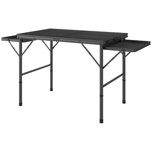 English Elm Outsunny Portable Folding Grill Station with Wing Panels and Adjustable Metal Legs W2225P485551