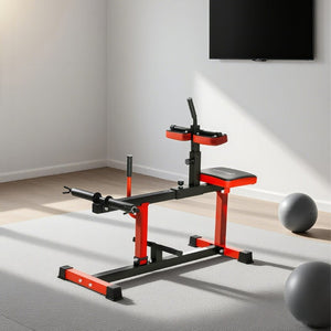 English Elm Soozier Steel Seated Calf Raise Machine with Adjustable Thigh Pads for Home Gym W2225P485629