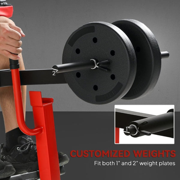 English Elm Soozier Steel Seated Calf Raise Machine with Adjustable Thigh Pads for Home Gym W2225P485629