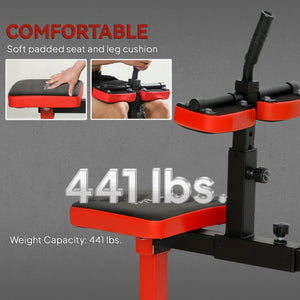 English Elm Soozier Steel Seated Calf Raise Machine with Adjustable Thigh Pads for Home Gym W2225P485629