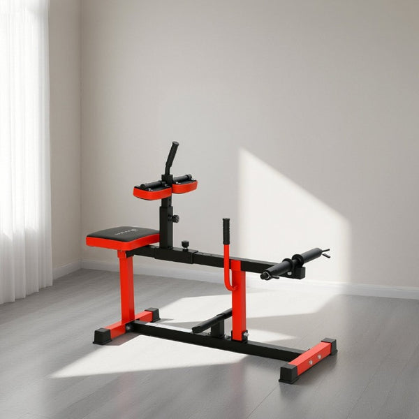 English Elm Soozier Steel Seated Calf Raise Machine with Adjustable Thigh Pads for Home Gym W2225P485629