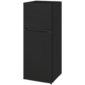 English Elm Homcom 4 Cu Ft Black Compact Refrigerator with Top Freezer for Dorm or Office W2225P595796