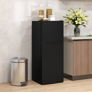 English Elm Homcom 4 Cu Ft Black Compact Refrigerator with Top Freezer for Dorm or Office W2225P595796