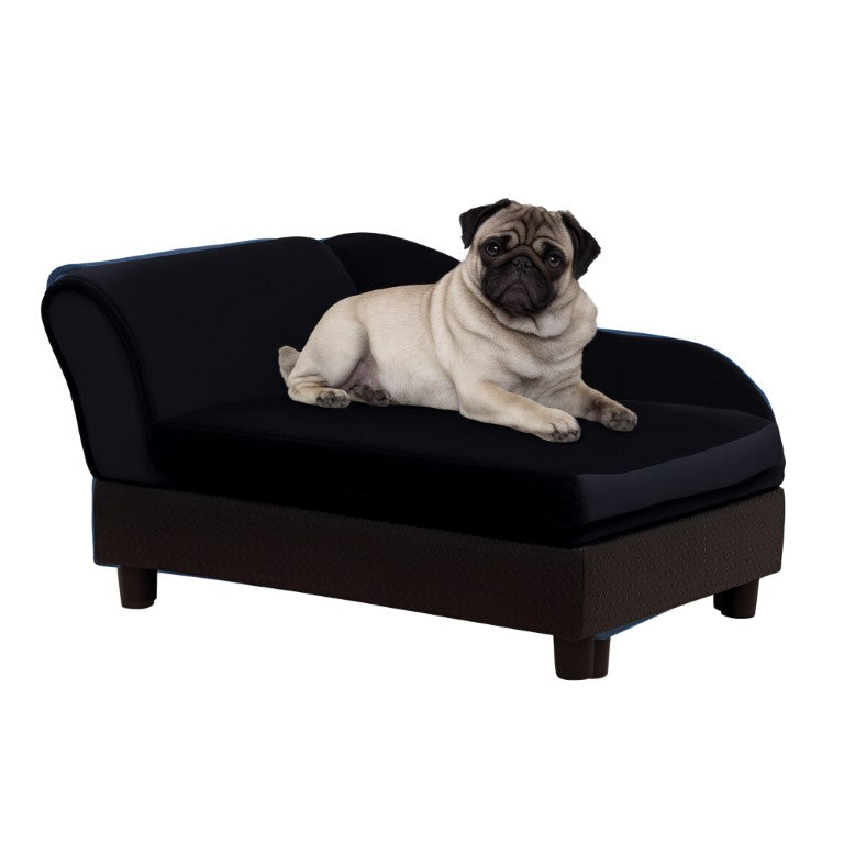 English Elm Pawhut Tufted Small Dog Sofa with Hidden Storage Compartment and Foam Cushion W2225P595811