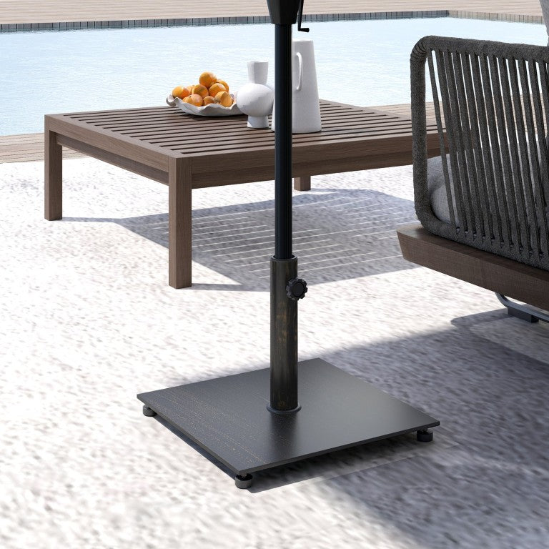 English Elm Outsunny Heavy Duty Square Umbrella Base 29 Lb Bronze Steel Outdoor Stand W2225P595849