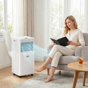English Elm Homcom 10000 BTU Portable AC Unit 4In1 Cooling Fan Dehumidifier for 441 Sq Ft W2225P596937