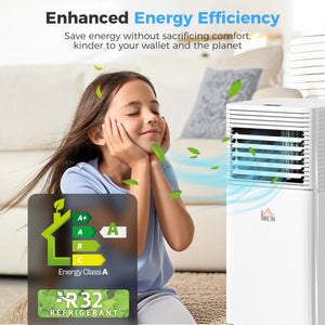 English Elm Homcom 10000 BTU Portable AC Unit 4In1 Cooling Fan Dehumidifier for 441 Sq Ft W2225P596937