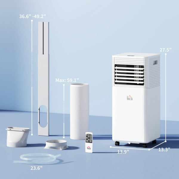 English Elm Homcom 10000 BTU Portable AC Unit 4In1 Cooling Fan Dehumidifier for 441 Sq Ft W2225P596937