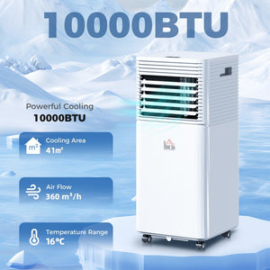 English Elm Homcom 10000 BTU Portable AC Unit 4In1 Cooling Fan Dehumidifier for 441 Sq Ft W2225P596937