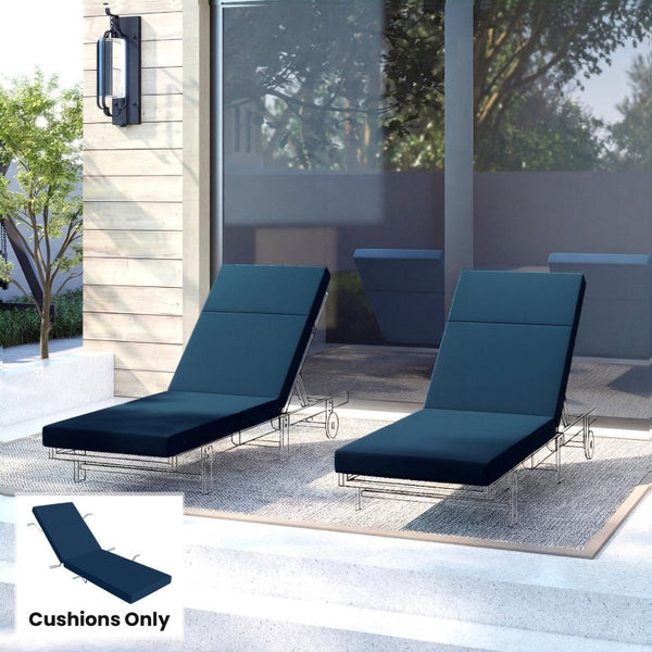 English Elm Outsunny 4 Inch Thick Sectional Chaise Cushion UV50 Polyester Patio Lounger Pad W2225P596980