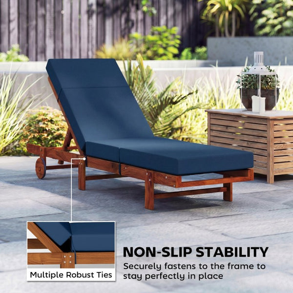 English Elm Outsunny 4 Inch Thick Sectional Chaise Cushion UV50 Polyester Patio Lounger Pad W2225P596980