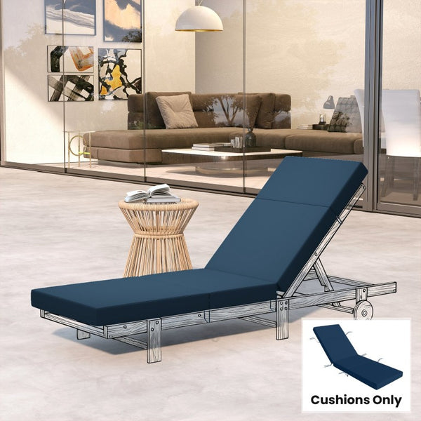 English Elm Outsunny 4 Inch Thick Sectional Chaise Cushion UV50 Polyester Patio Lounger Pad W2225P596980