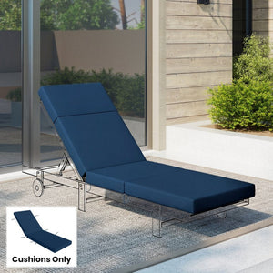 English Elm Outsunny 4 Inch Thick Sectional Chaise Cushion UV50 Polyester Patio Lounger Pad W2225P596980