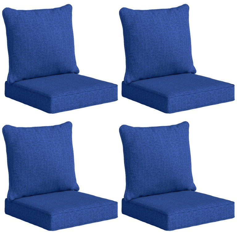 English Elm Outsunny Deep Seat Patio Cushions Set of 4 UV Resistant High Density Foam Outdoor W2225P597141