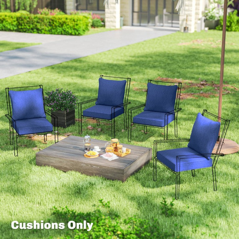 English Elm Outsunny Deep Seat Patio Cushions Set of 4 UV Resistant High Density Foam Outdoor W2225P597141