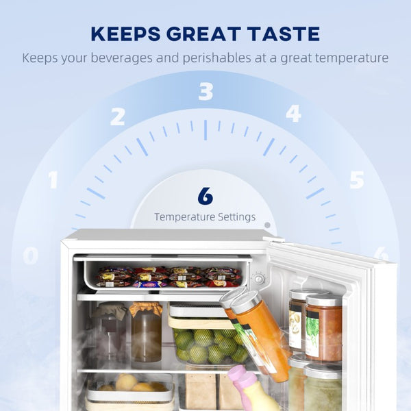 English Elm Homcom 4.5 Cu Ft Compact Refrigerator with Freezer Quiet Energy Efficient Dorm Fridge White W2225P597259