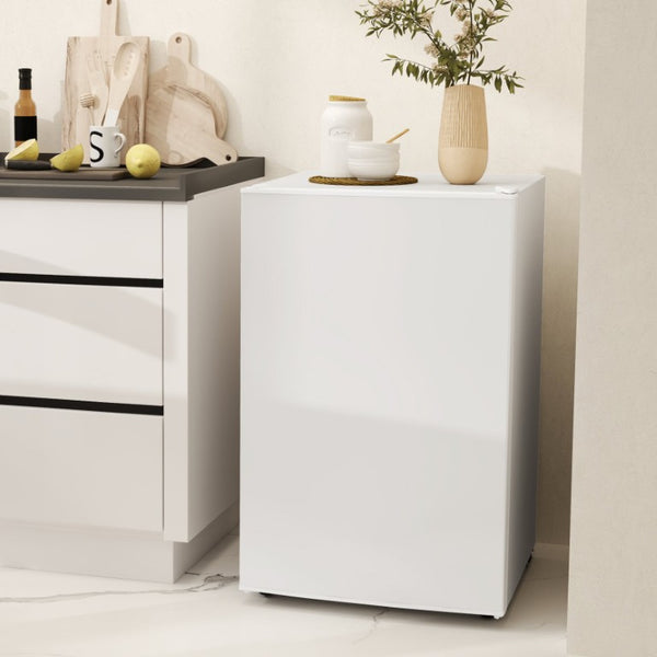 English Elm Homcom 4.5 Cu Ft Compact Refrigerator with Freezer Quiet Energy Efficient Dorm Fridge White W2225P597259
