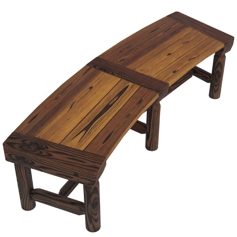 English Elm Outsunny Semicircular Fir Wood Tree Bench Slatted Wrap Around Seat for Garden Yard W2225P597276