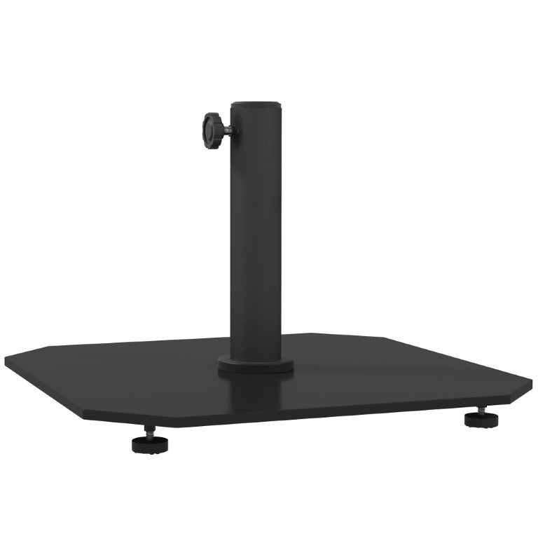 English Elm Outsunny Heavy Duty 41 Lb Square Metal Umbrella Base with Adjustable Foot Pads Outdoor W2225P597367