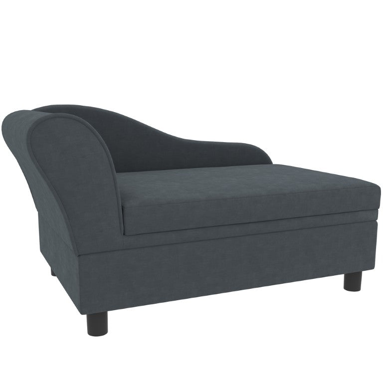 English Elm Pawhut Tufted Pet Sofa with Hidden Storage Foam Cushion Modern Small Dog Bed W2225P597452