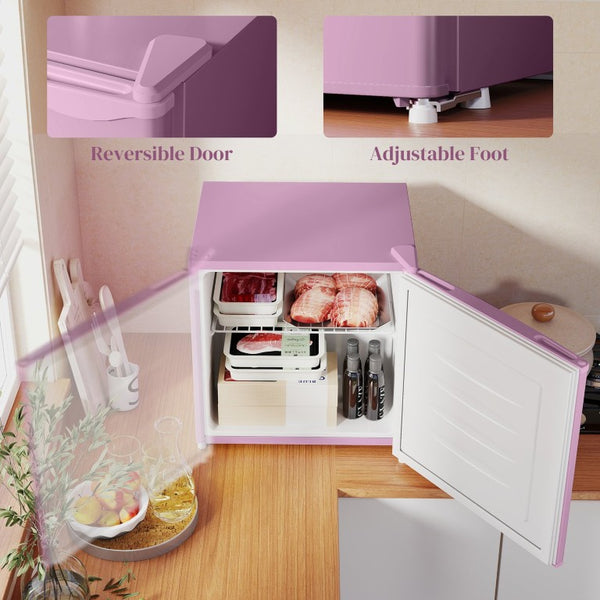 English Elm Homcom Compact Upright Freezer 1.1 Cu Ft Countertop Unit with Adjustable Thermostat W2225P597516