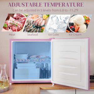 English Elm Homcom Compact Upright Freezer 1.1 Cu Ft Countertop Unit with Adjustable Thermostat W2225P597516