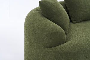 English Elm Old Curved Chenille Loveseat with Spring Cushions No Assembly Required for Apartments W2231P495056