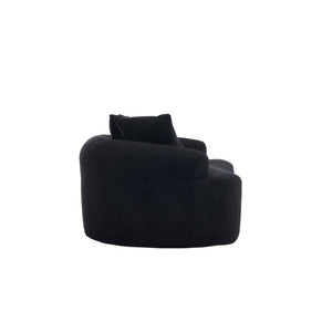 English Elm Ly-025S Curved Chenille Loveseat No Assembly Compact Sofa for Apartments and Small Spaces W2231P504437