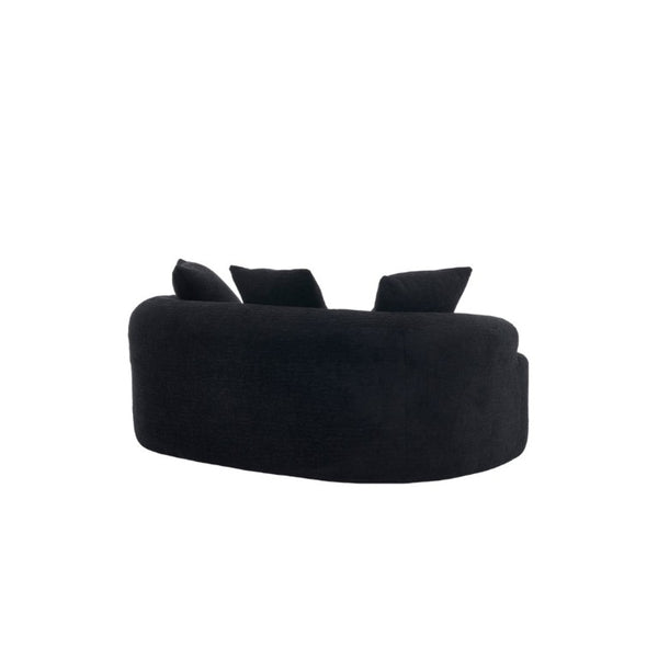 English Elm Ly-025S Curved Chenille Loveseat No Assembly Compact Sofa for Apartments and Small Spaces W2231P504437