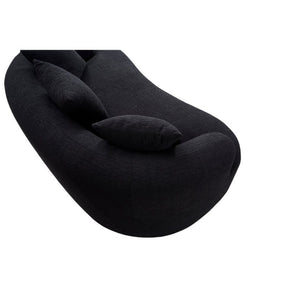English Elm Ly-025S Curved Chenille Loveseat No Assembly Compact Sofa for Apartments and Small Spaces W2231P504437