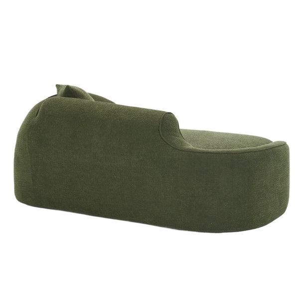 English Elm Old Sku Curved Chenille Chaise Longue Deep Seat Sleeper for Modern Living Spaces W2231P529763