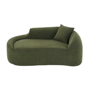 English Elm Old Sku Curved Chenille Chaise Longue Deep Seat Sleeper for Modern Living Spaces W2231P529763