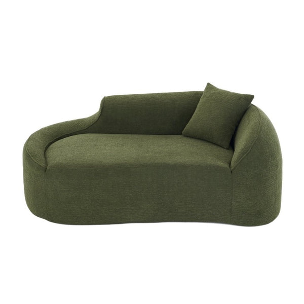 English Elm Old Sku Curved Chenille Chaise Longue Deep Seat Sleeper for Modern Living Spaces W2231P529763