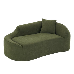 English Elm Old Sku Curved Chenille Chaise Longue Deep Seat Sleeper for Modern Living Spaces W2231P529763