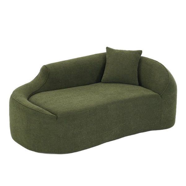 English Elm Old Sku Curved Chenille Chaise Longue Deep Seat Sleeper for Modern Living Spaces W2231P529763
