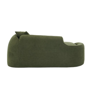 English Elm Old Sku Curved Chenille Chaise Longue Deep Seat Sleeper for Modern Living Spaces W2231P529763