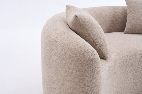 English Elm Old Sku W2231p329716 Chenille S-Curve Sectional Sculptural Circular Sofa for Compact Living W2231P562793